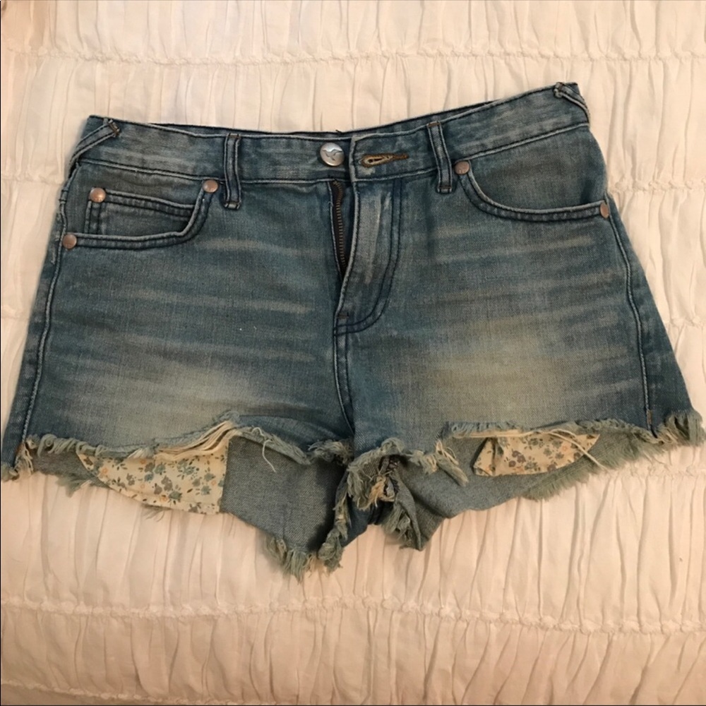 Free People denim shorts
